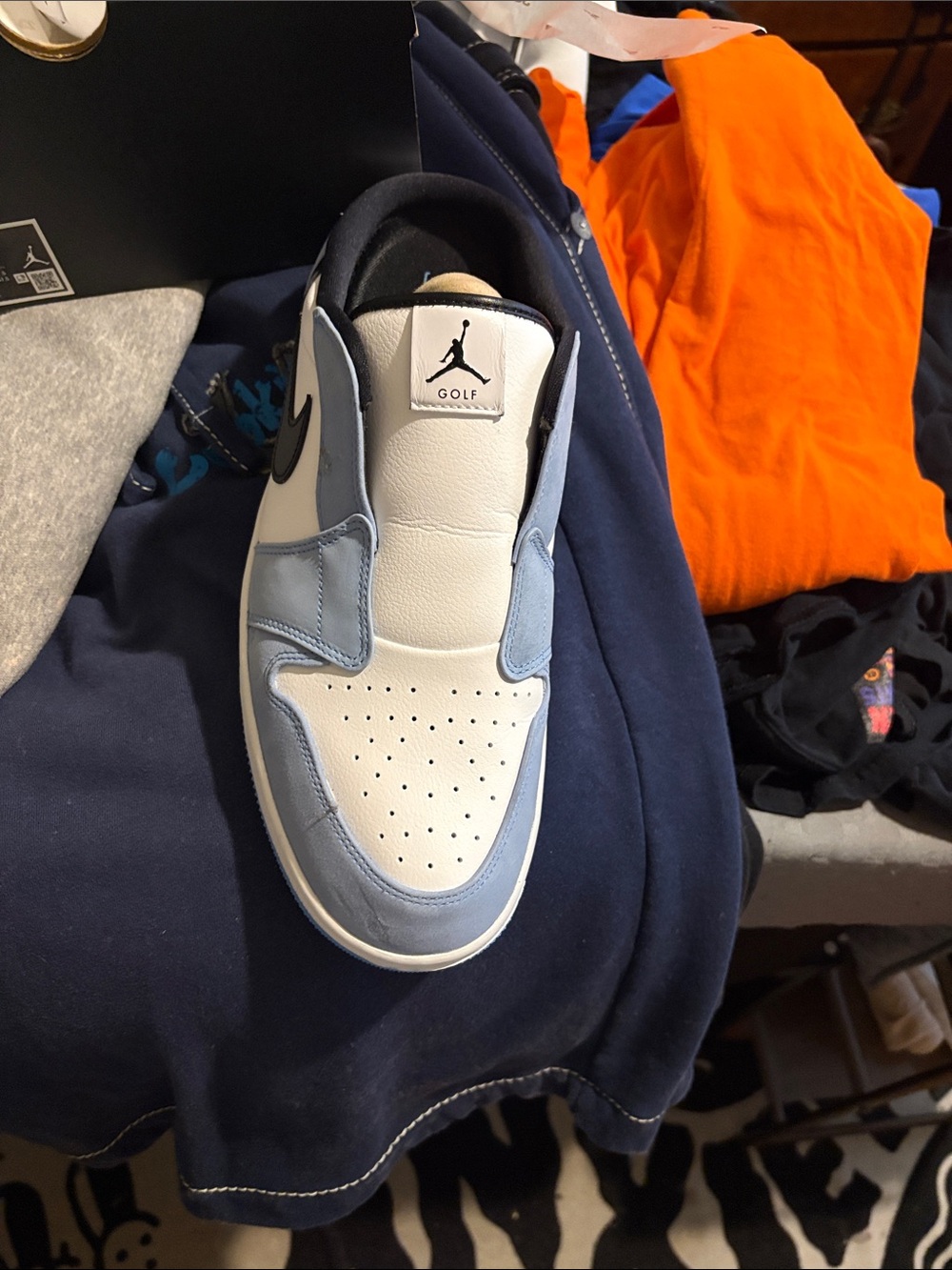 Nike,Air-Jordon Mule, University blue/Blk./Wht - Picture 3 of 8